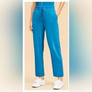 Lou & Grey Sandwashed Straight Crop Pants Size XL Drawstring Pockets Modal Blend